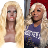 13x4 Transparent Lace front wig 613 Blonde Body Wave