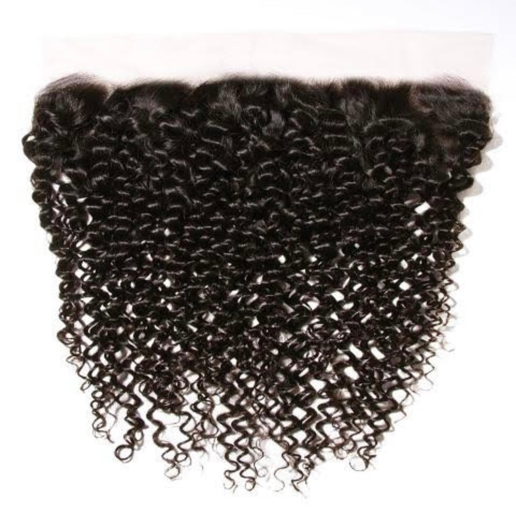 13x6 Frontals Natural Color Transparent lace Curly
