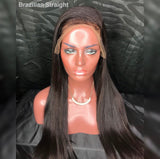 13x6 Transparent lace front wig Natural Color Straight